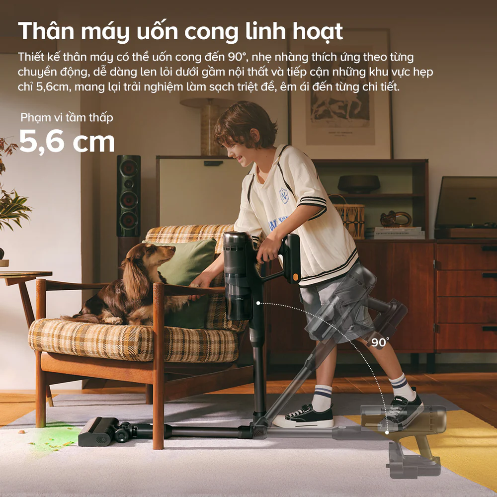 Máy hút bụi lau sàn Roborock H60 Ultra – Hàng Chính Hãng - Bảo hành 24 Tháng 29 Bendable H60 Ultra 2000x2000 35d2e046 bfb2 4108 b6be 869c3d72f3ac