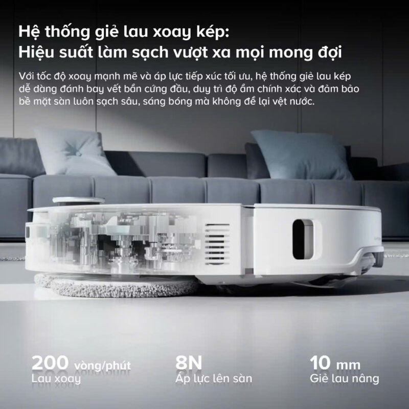 Robot Hút Bụi Lau Nhà Roborock Qrevo EdgeT – Bản Quốc Tế – Bảo hành 24 Tháng