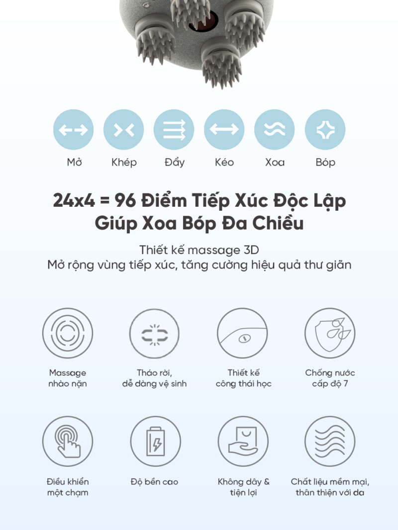 Máy Massage Đầu Breo Scalp Mini Pro – Tia Hồng Ngoại Kích Thích Mọc Tóc – Xoa Bóp Đa Điểm Tuần Hoàn Lưu Thông Máu