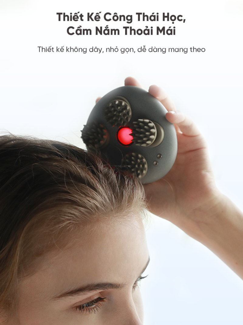 Máy Massage Đầu Breo Scalp Mini Pro – Tia Hồng Ngoại Kích Thích Mọc Tóc – Xoa Bóp Đa Điểm Tuần Hoàn Lưu Thông Máu