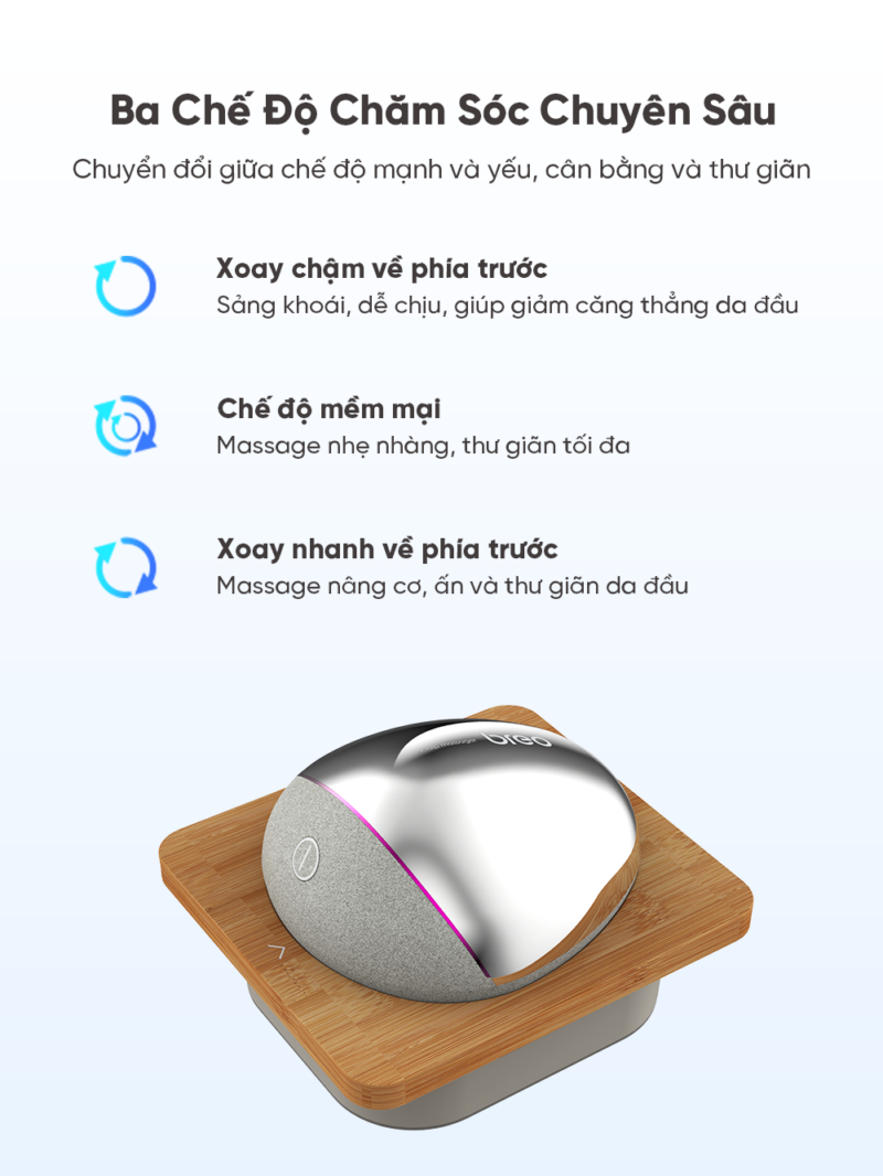 Máy Massage Đầu Breo Scalp Mini Pro – Tia Hồng Ngoại Kích Thích Mọc Tóc – Xoa Bóp Đa Điểm Tuần Hoàn Lưu Thông Máu