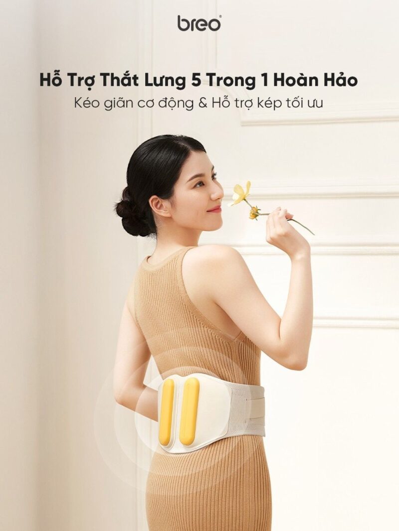 Đai Massage Chườm Nóng Bụng Và Thắt Lưng Breo Y2
