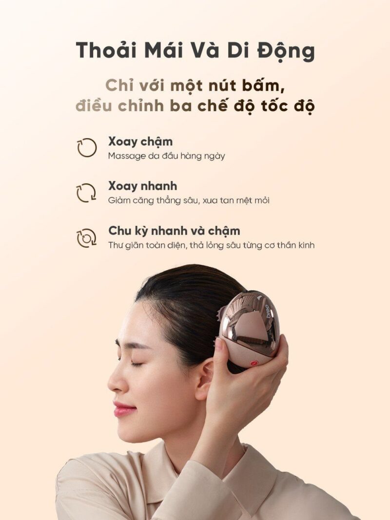 Máy Massage Đầu Breo Scalp Mini – Xoa Bóp Đa Điểm Kích Thích Mọc Tóc – Tăng Lưu Thông Máu