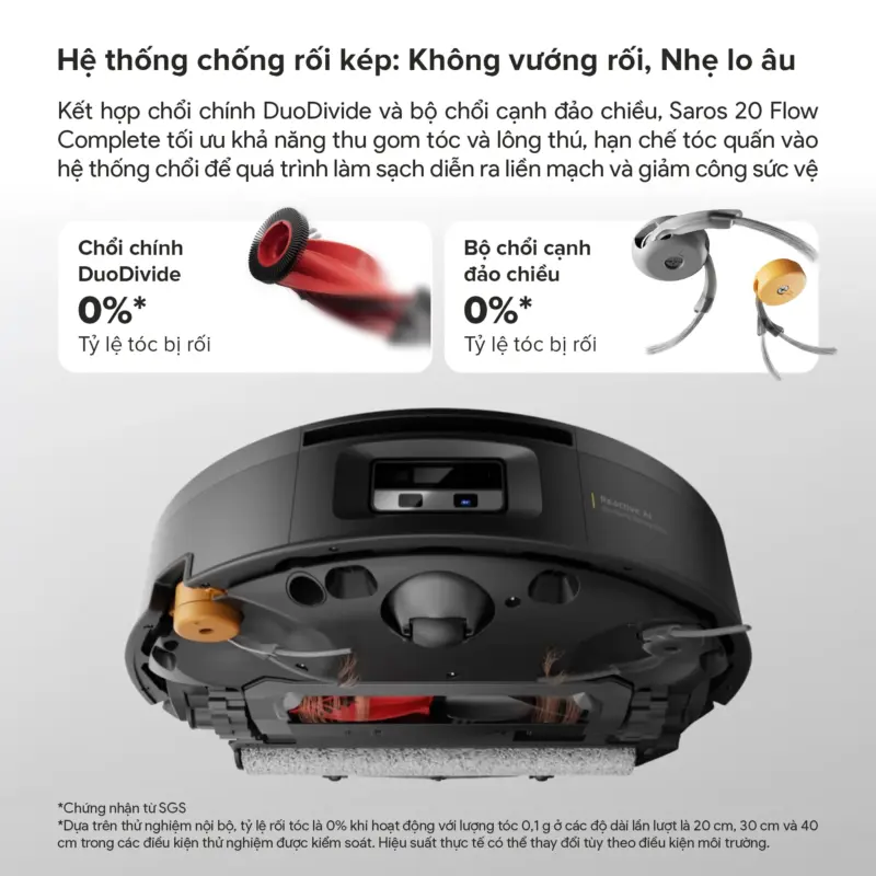Robot hút bụi lau nhà Roborock Saros 20 Flow Complete