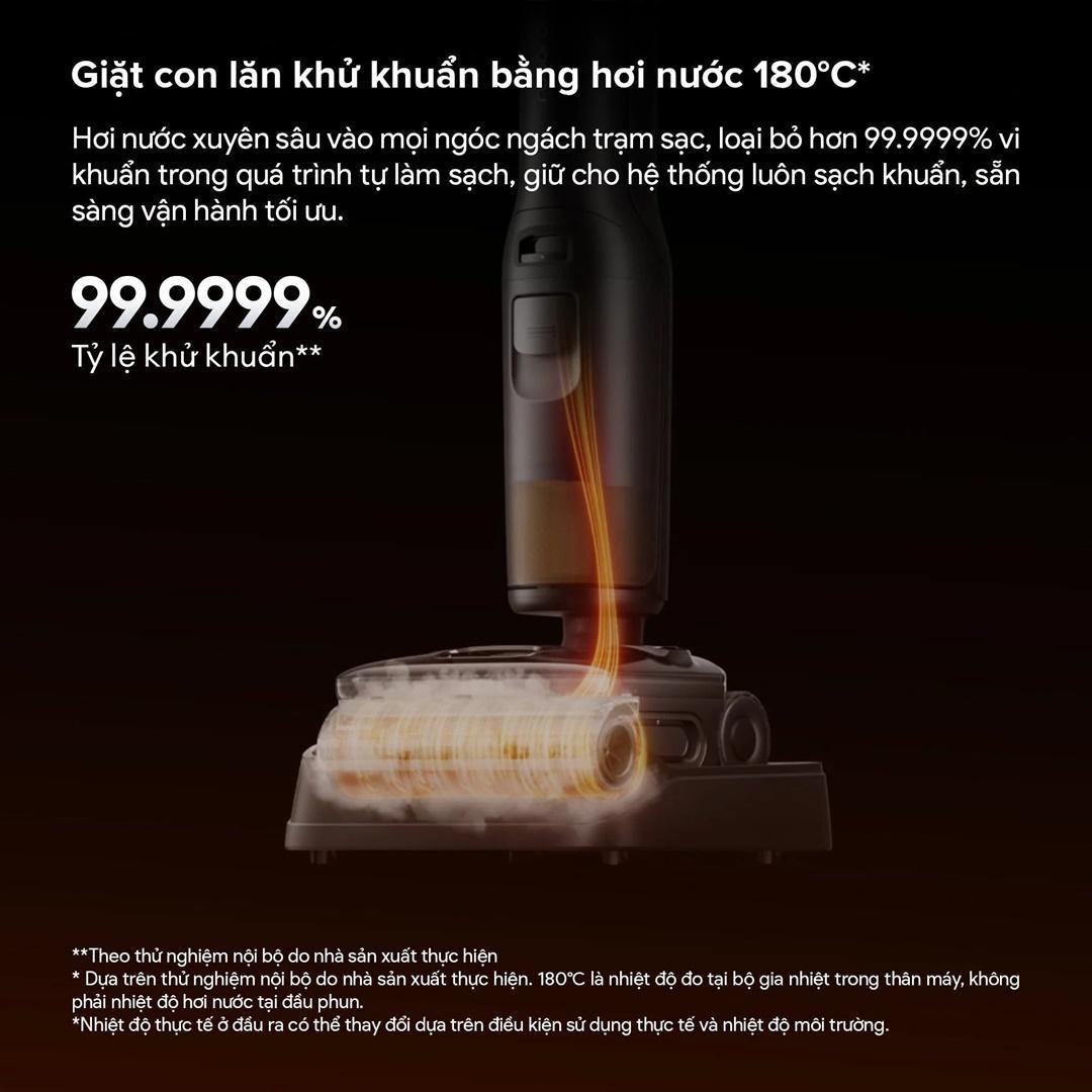 Roborock ra mat F25 Ultra Steam Gen 2 May hut bui lau san hoi nuoc 180°C lam sach sat mep hieu qua 8