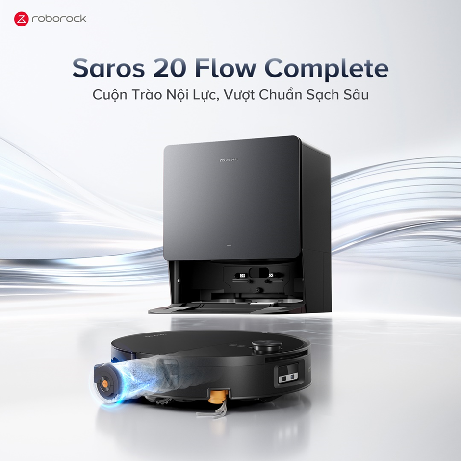 Roborock ra mat robot hut bui lau nha con lan the he moi Saros 20 Flow Complete