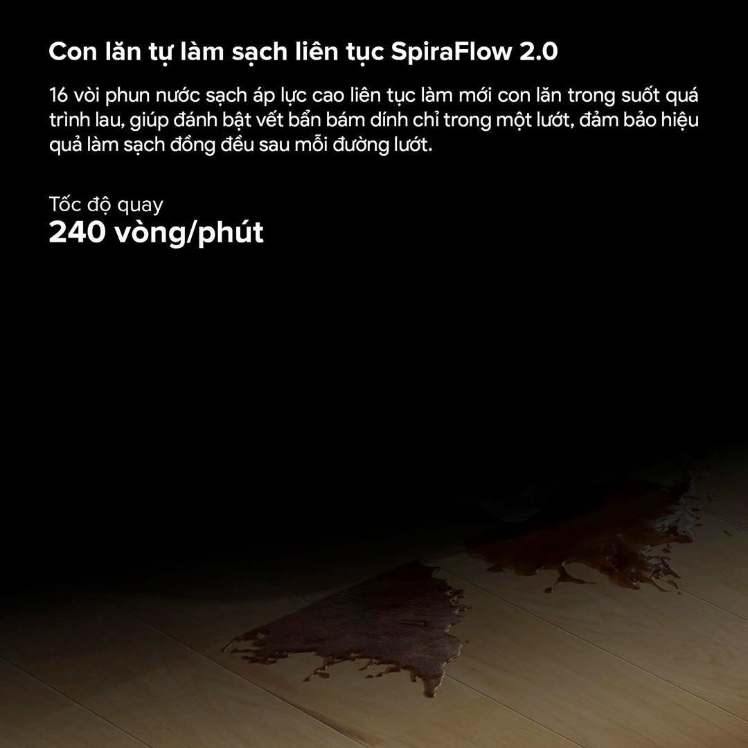 SpiraFlow 2.0: Công nghệ con lăn lau sàn thế hệ mới của Roborock 14 SpiraFlow 2.0 la gi Kham pha cong nghe con lan tren robot hut bui lau nha co gi dac biet 2